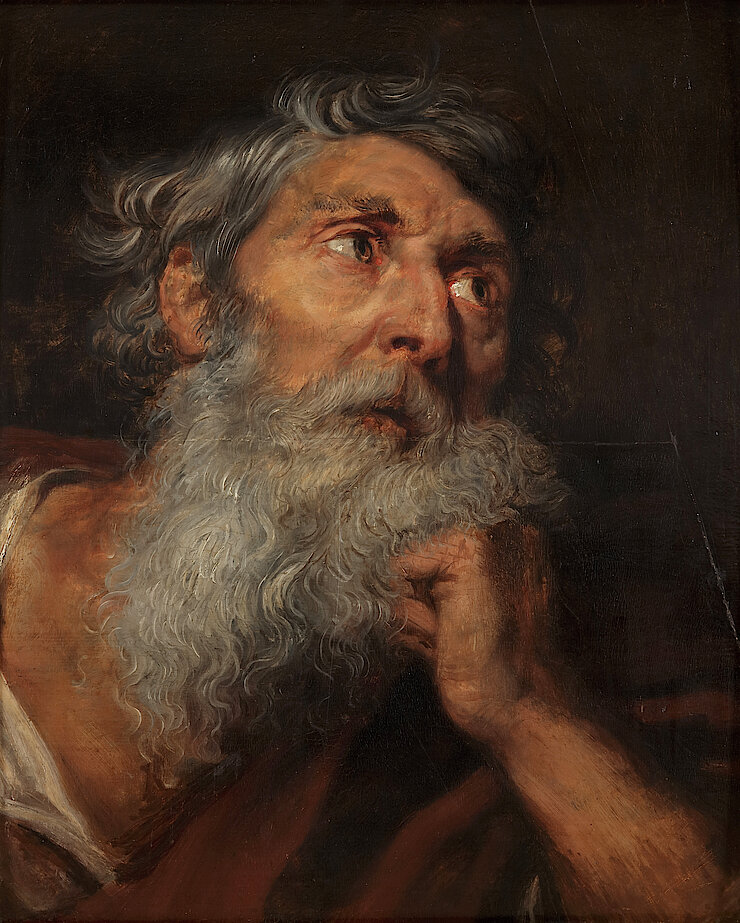 Anton Van Dyck - Tête d'homme barbu - XVIIe siècle - 1ère moitié.